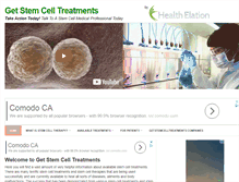 Tablet Screenshot of getstemcelltreatments.com